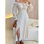 VESTIDO VIOLETA MANGA LONGA OFF/NUDE