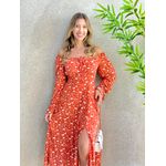 VESTIDO VIOLETA MANGA LONGA TERRA COTA