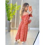 VESTIDO VIOLETA MANGA LONGA TERRA COTA