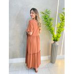 VESTIDO MIDI PAMELA CARAMELO