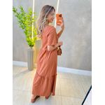 VESTIDO MIDI PAMELA CARAMELO