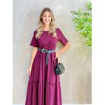 VESTIDO MIDI PAMELA BORDO