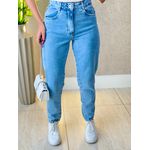 CALÇA MOM CLARA JEANS CLARO