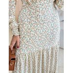 VESTIDO MANGA LONGA VALENTINA BRANCO/NUDE