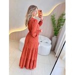 VESTIDO MANGA LONGA VALENTINA TERRA COTA