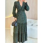 VESTIDO MANGA LONGA VALENTINA PRETO/NUDE