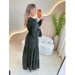 VESTIDO MANGA LONGA VALENTINA PRETO/NUDE