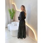 VESTIDO MANGA LONGA VALENTINA PRETO/NUDE