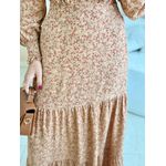 VESTIDO MANGA LONGA VALENTINA MARROM