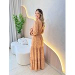 VESTIDO MANGA LONGA VALENTINA MARROM