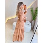VESTIDO MANGA LONGA VALENTINA MARROM