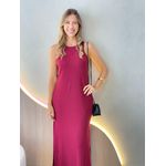 VESTIDO MIDI DIANA MARSALA