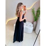 VESTIDO LAIS LONGUETE PRETO LISO