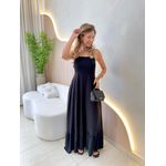 VESTIDO LAIS LONGUETE PRETO LISO