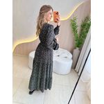 VESTIDO MANGA LONGA VALENTINA PRETO/OFF
