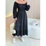 VESTIDO MIDI LUARA PRETO
