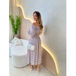 VESTIDO VIOLETA MANGA LONGA OFF/ AZUL