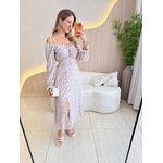 VESTIDO VIOLETA MANGA LONGA OFF/ AZUL