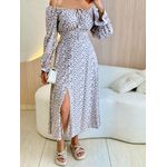 VESTIDO VIOLETA MANGA LONGA OFF/ AZUL