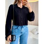 CAMISA CROPPED PRETO