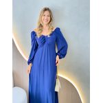 VESTIDO MANGA LONGA SELENA AZUL MARINHO