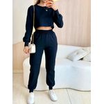 CONJUNTO JOGGER MOLETOM PRETO