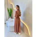 VESTIDO LINHO SHEILA MARROM