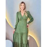 VESTIDO MANGA LONGA VALENTINA VERDE MILITAR