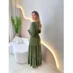 VESTIDO MANGA LONGA VALENTINA VERDE MILITAR