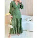 VESTIDO MANGA LONGA VALENTINA VERDE MILITAR