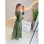 VESTIDO MANGA LONGA VALENTINA VERDE MILITAR