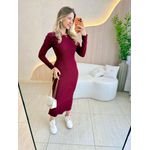VESTIDO MIDI ELISANDRA MARSALA