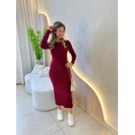 VESTIDO MIDI ELISANDRA MARSALA
