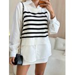 CONJUNTO CAMISA LUNA OFF/PRETO