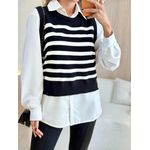 CONJUNTO CAMISA LUNA PRETO/OFF