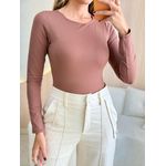 BLUSA BODY POLY MARROM
