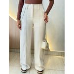 CALÇA PANTALONA LINHO BOTÃO CRU