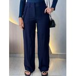 CALÇA PANTALONA LINHO BOTÃO AZUL MARINHO