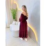 VESTIDO MIDI LUARA BORDO LISO