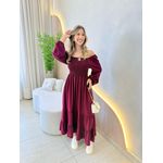 VESTIDO MIDI LUARA BORDO LISO