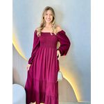 VESTIDO MIDI LUARA BORDO LISO