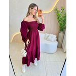 VESTIDO MIDI LUARA BORDO LISO