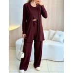 CONJUNTO 3 PEÇAS VINHO