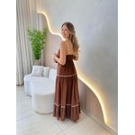 VESTIDO LONGO ELOÁ MARROM