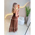 VESTIDO LONGO ELOÁ MARROM