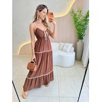 VESTIDO LONGO ELOÁ MARROM