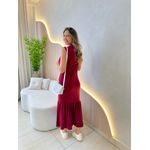 VESTIDO CANELADO TALITA MARSALA
