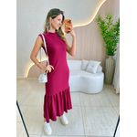VESTIDO CANELADO TALITA MARSALA