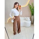 CALÇA PANTALONA MAITE MARROM ESCURO