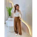 CALÇA PANTALONA MAITE MARROM ESCURO